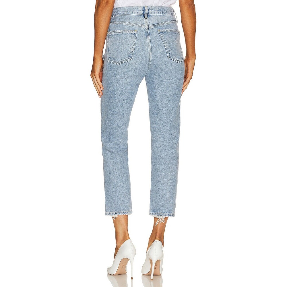Agolde Light Wash Straight Leg Jeans - Picture 4 of 11